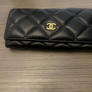 Black Quilted Leather Wallet